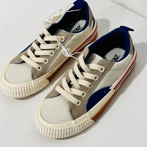 NWT Zara Comfort Sneakers Elastic Laces Bear Sole MultiColor Unisex Youth Size 2 - Picture 7 of 11